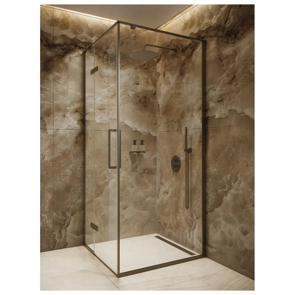 Душевое ограждение Knotlor SP090CG0GM 90х200, оружейная сталь