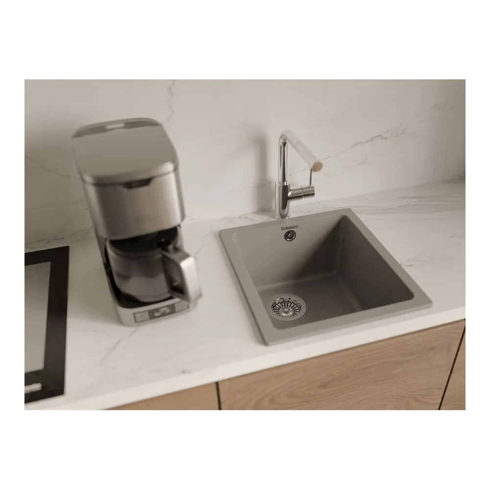 Кухонная мойка Rivelato BERKANA BK-35, серый металлик