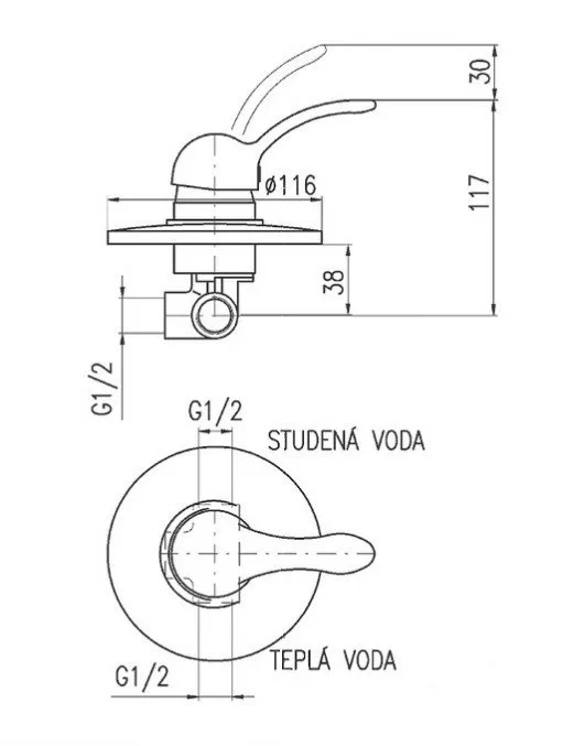 Смеситель для душа Rav Slezak Labe L583LSM