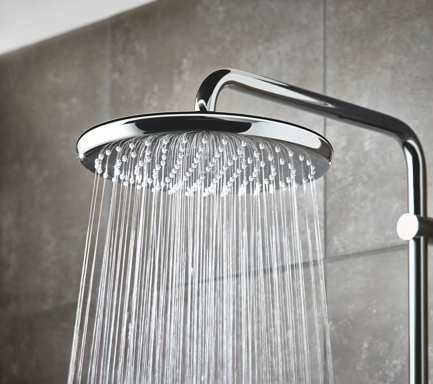 Душевая система со смесителем, с изливом Grohe Tempesta Cosmopolitan 250, хром / белый (26674000)