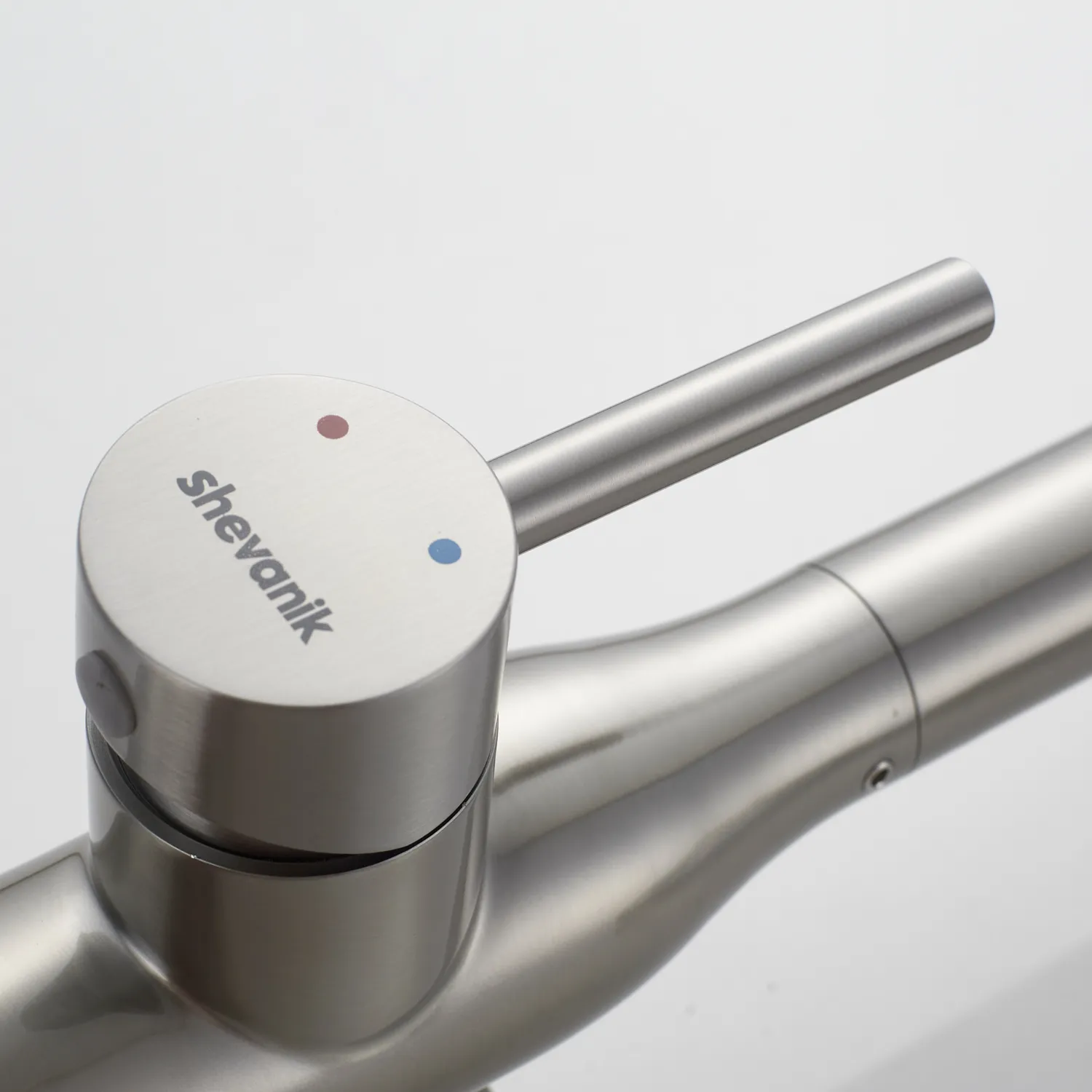 Смеситель для кухни с гибким изливом и подключением фильтра Shevanik S378L, сатин