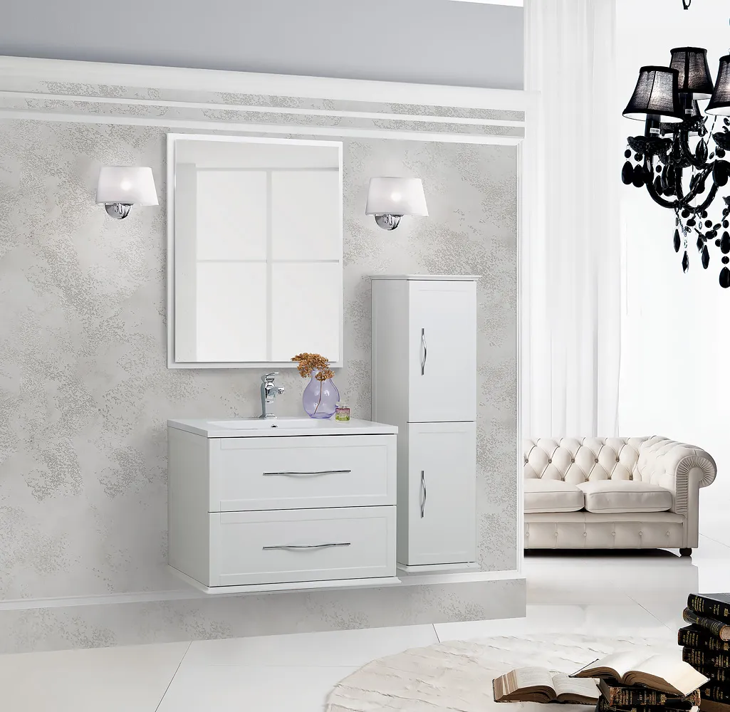 Зеркало Cezares Tiffany 590х40х900, Bianco Opaco (45040)