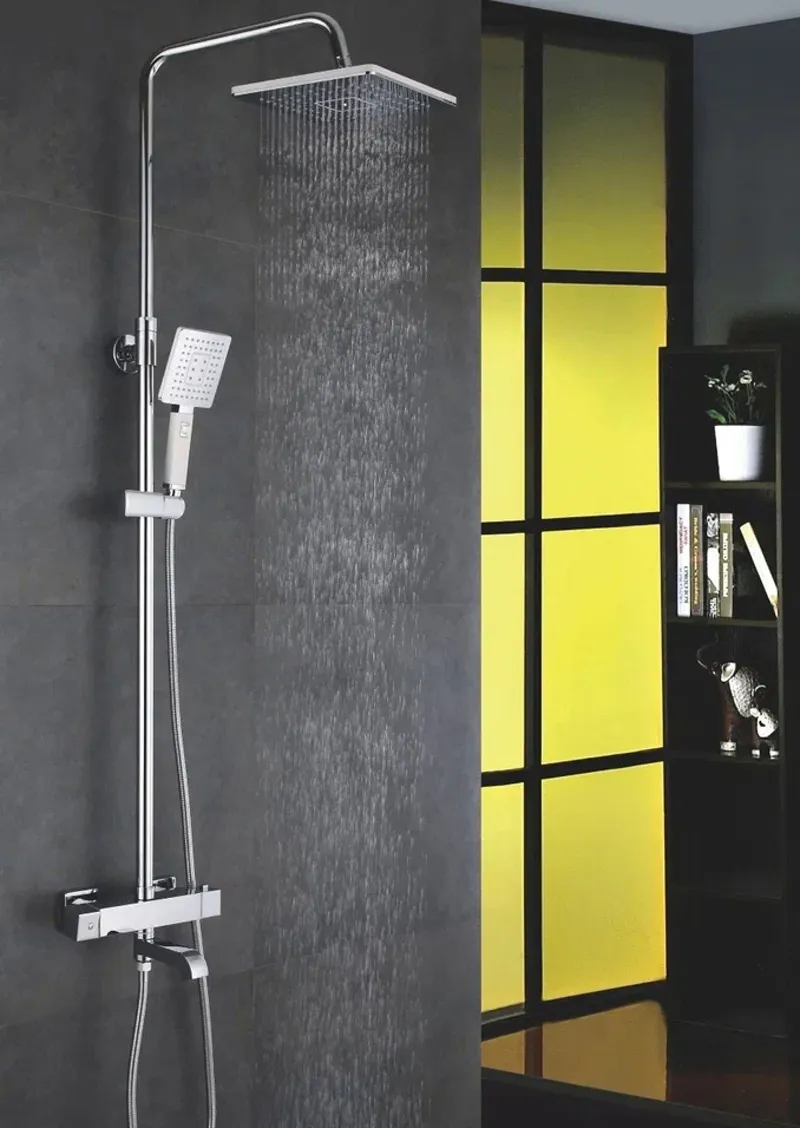 Душевая система с термостатом Rose R3536, хром