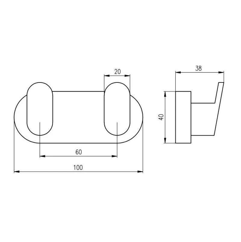 Планка с крючками Rav Slezak YUKON YUA0106CMAT, черный