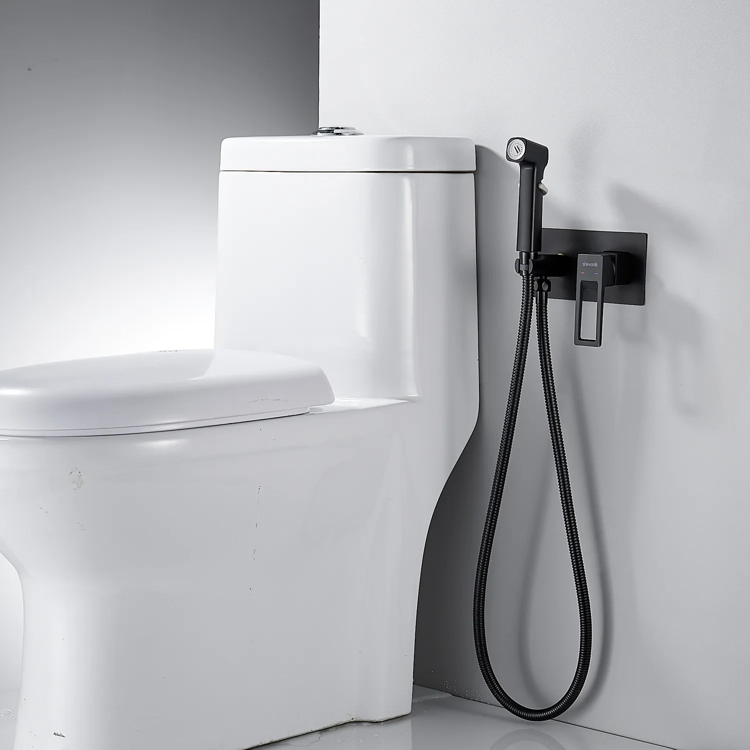 Гигиенический душ со смесителем Shevanik S6805H, черный