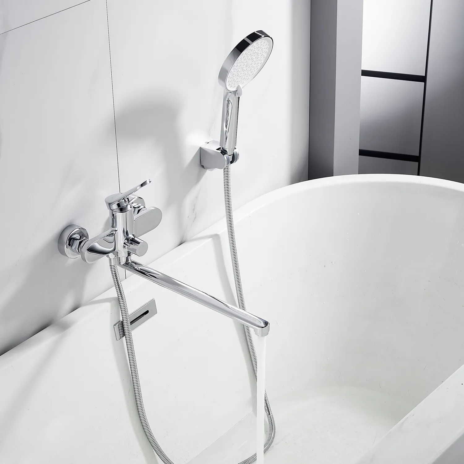 Смеситель для ванны Shevanik S4322, хром