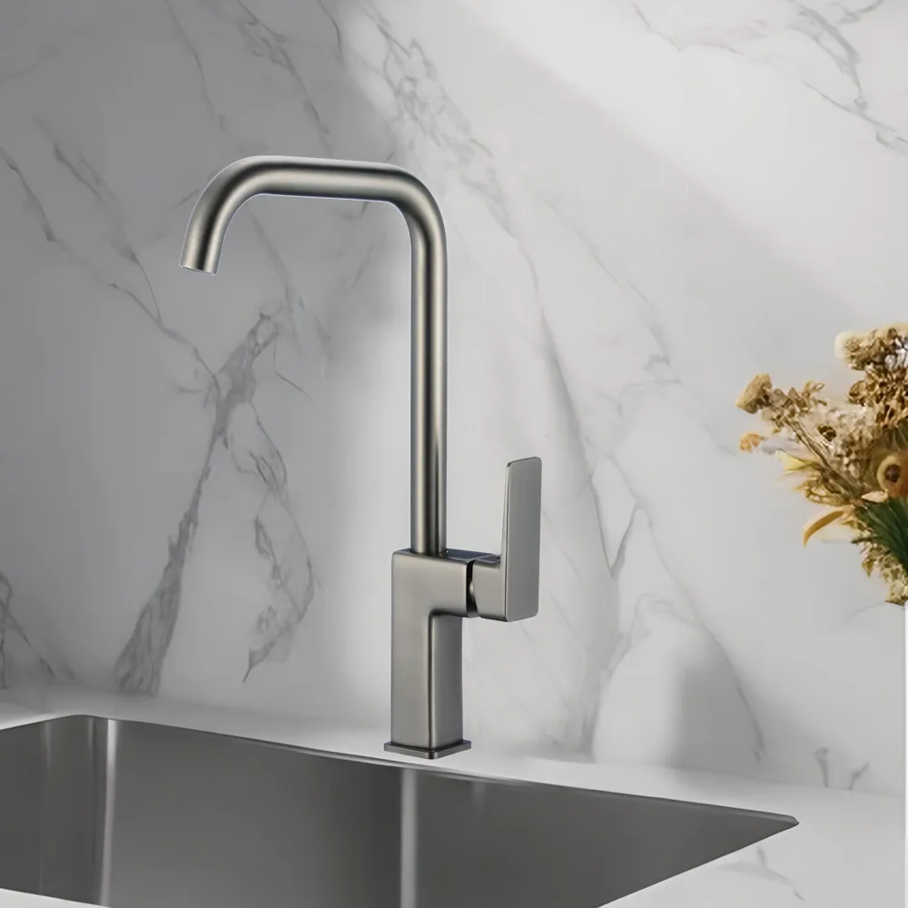 Смеситель для кухни WesnaArt NARCIS NAR06-150GM-25432, оружейная сталь