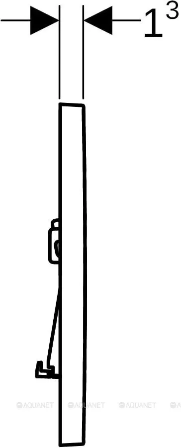 115.660.JQ.1 Смывная клавиша Geberit Sigma01 для двойного смыва, квадратная: Пластик/Хром матовый