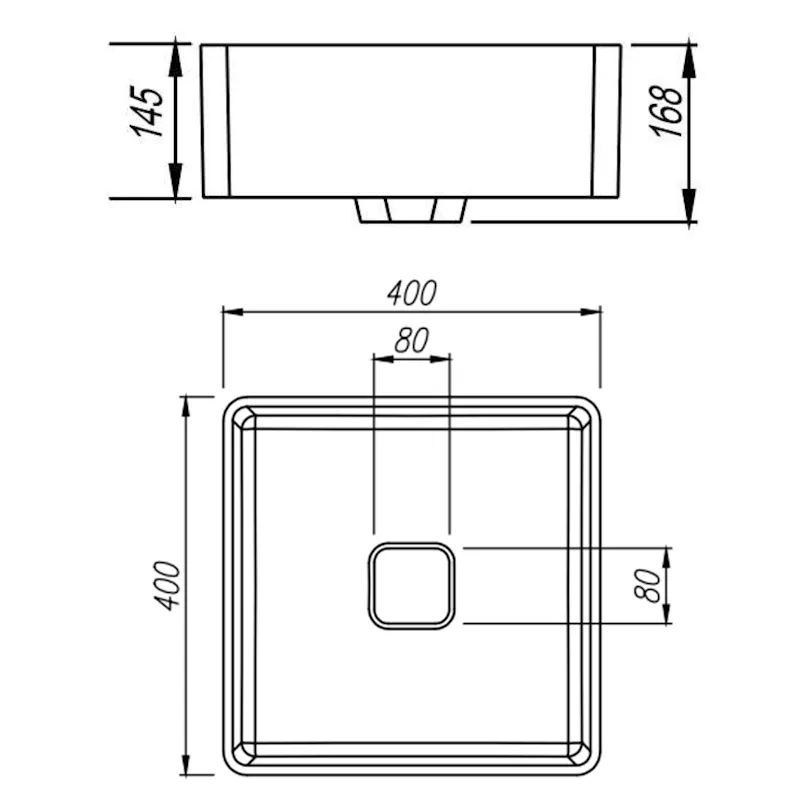 Раковина Florentina Одри 40 см 10.320.00400.302, антрацит