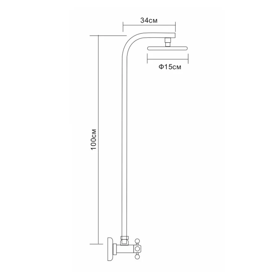 Душевая система D-Lin D10A08-1, хром
