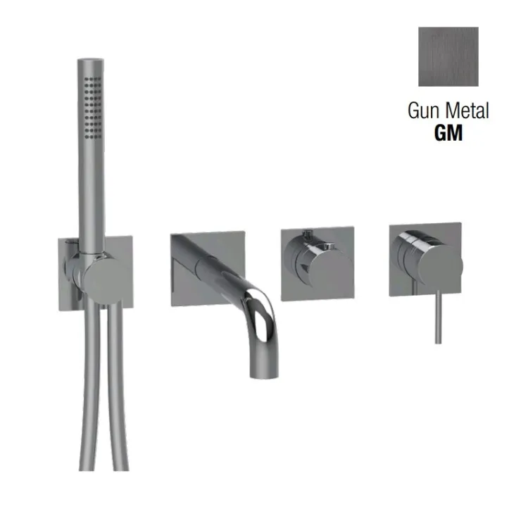 Смеситель для ванны и душа Almar Water Control Modular, Gun Metal Brushed PVD (E180193.GM)