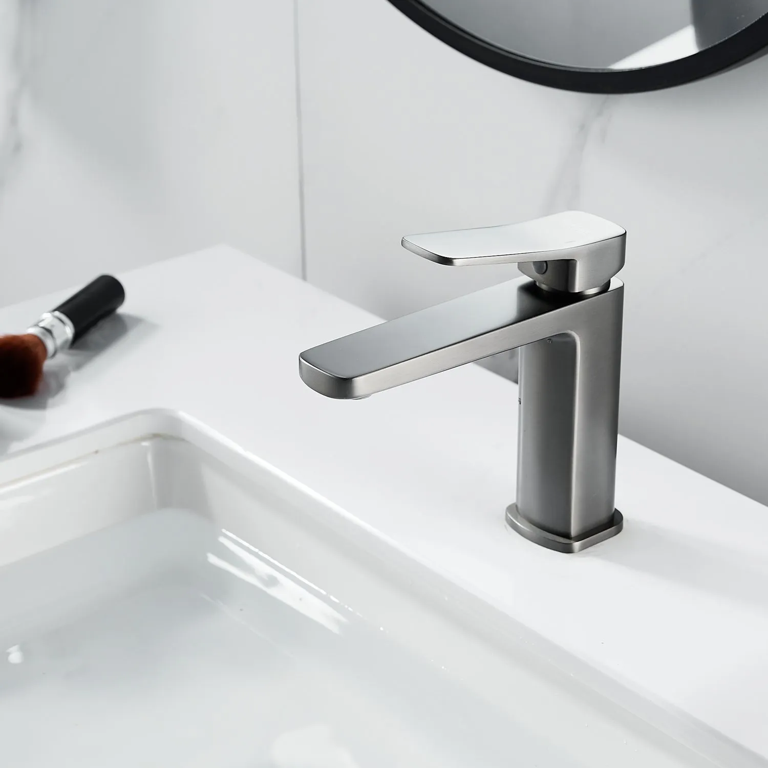 Смеситель для раковины Raffine F0199T, оружейная сталь