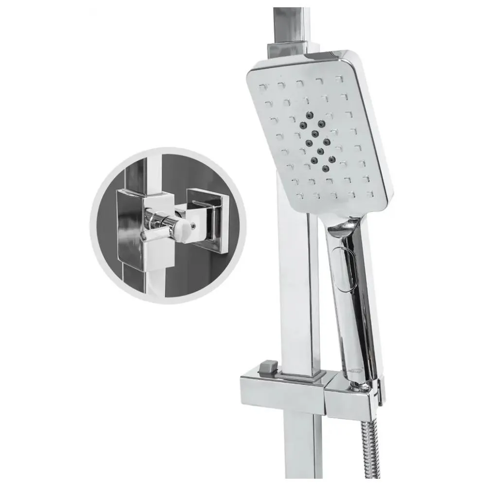 Душевая система Hansberge H5077W1, белый/хром