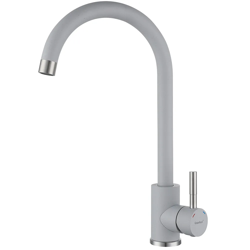 Смеситель для кухни GranFest Z-5410, серый
