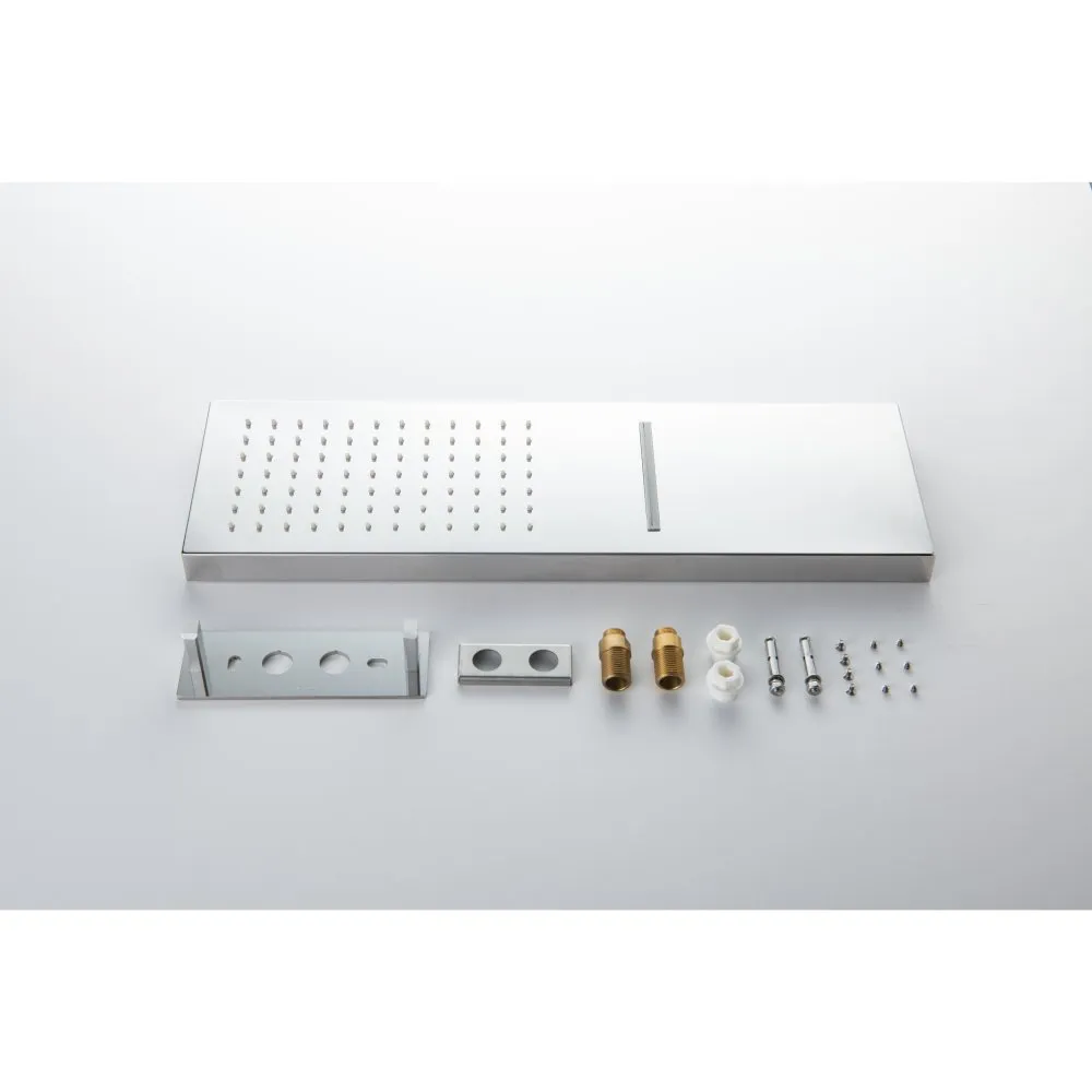 AQ2085CR настенный верхний душ 2 jet 550*170*30 мм