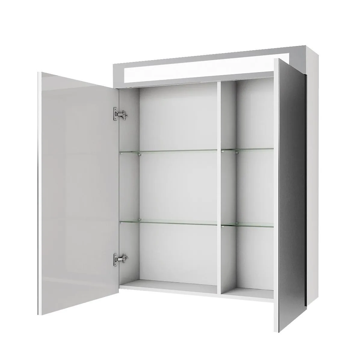 Зеркальный шкаф Dreja Uni 70 см, белый