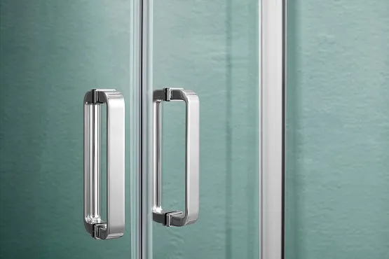 AQ NAA 2142-100 Душевой уголок 1/4 круга AQUATEK, двери раздвижные 1000x1000x2000, профиль хром, стекло прозрачное