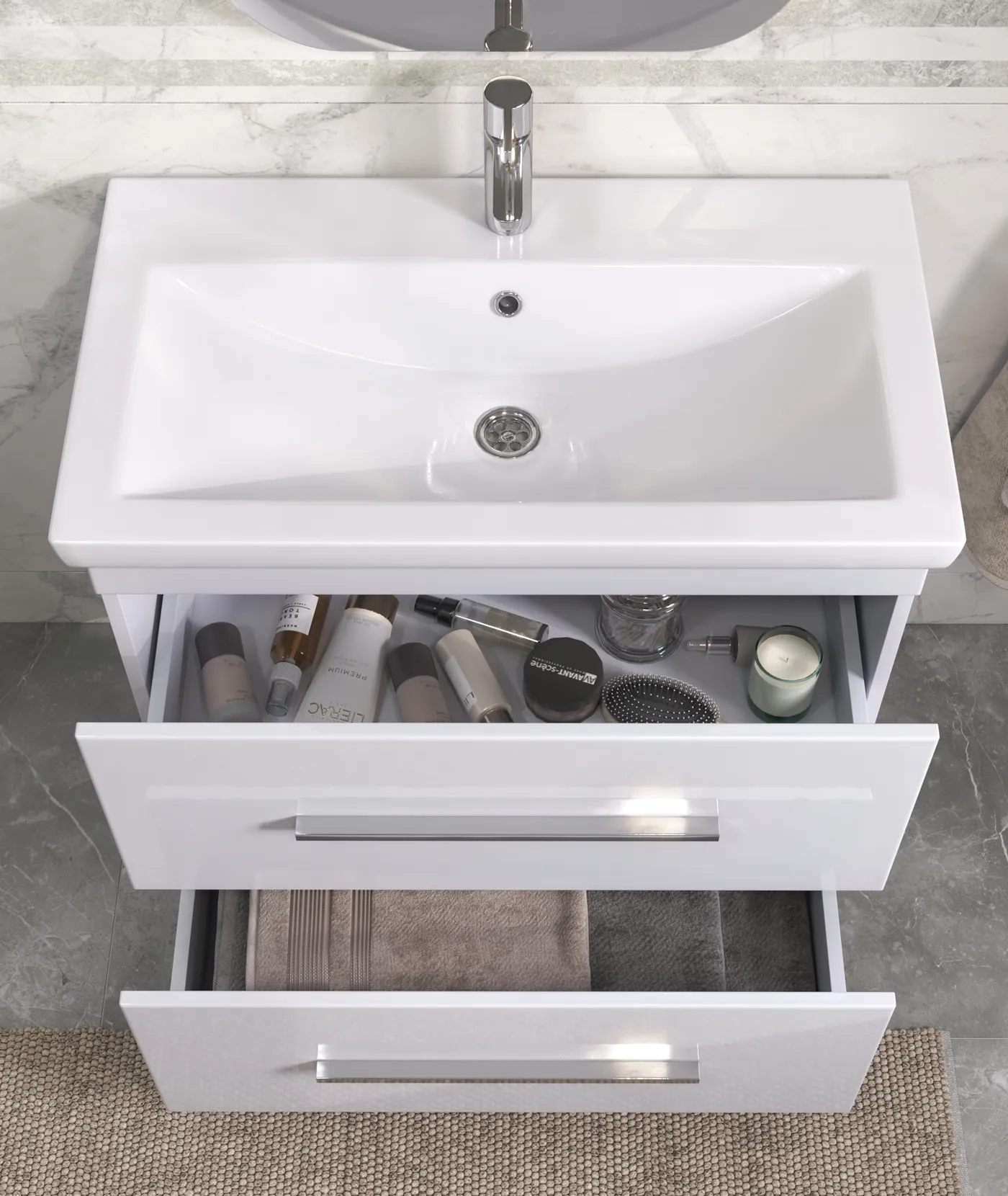 Тумба с раковиной напольная VIGO Land tn.LAN.COM.80.2Y, 80 см