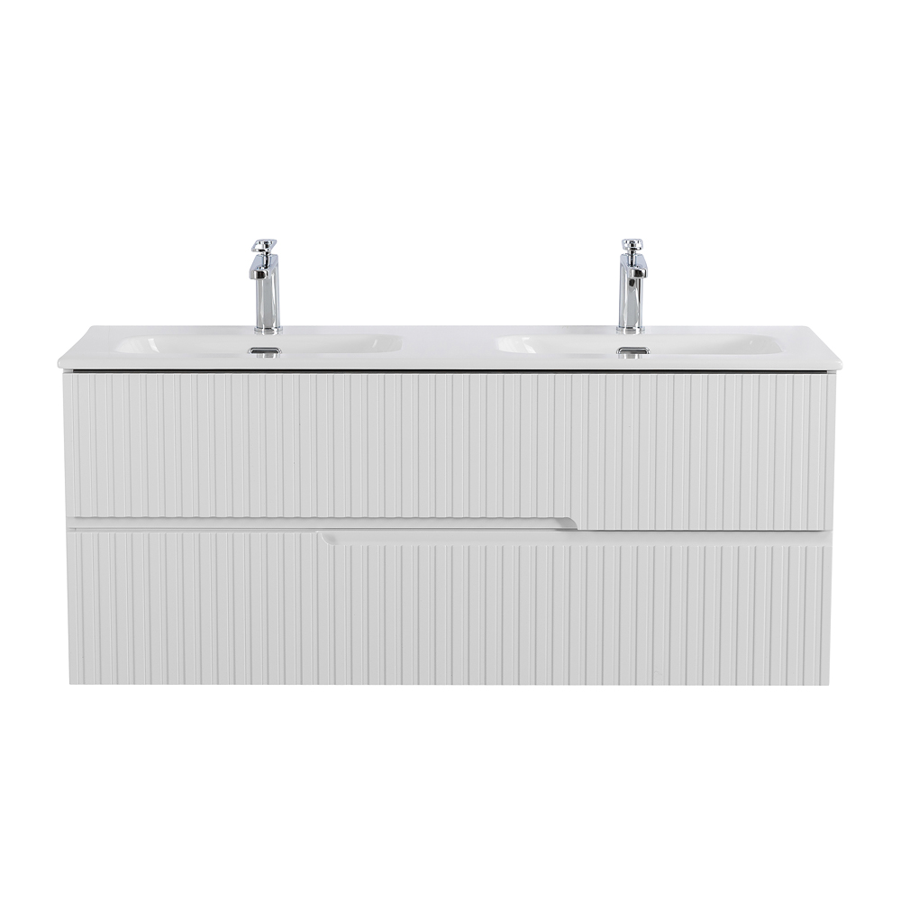 База под раковину подвесная Cezares Duet-N 1200х457х500, Bianco Lucido (DUET-N-1200-2C-SO-2-BL)