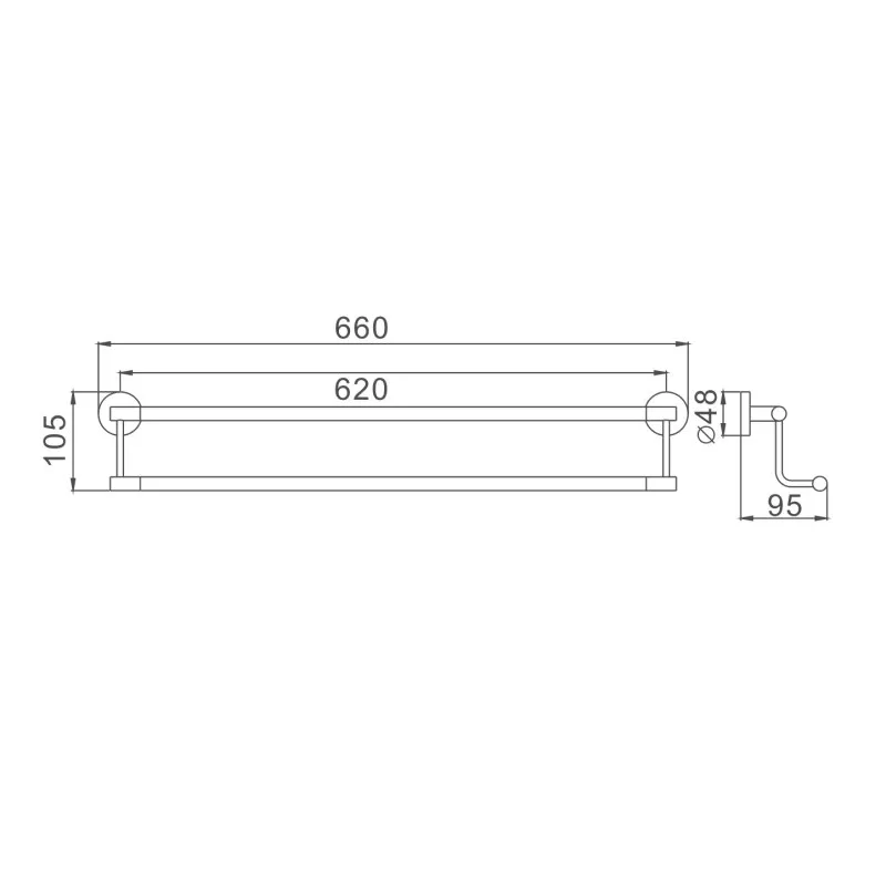 Полотенцедержатель D-Lin D252100, хром