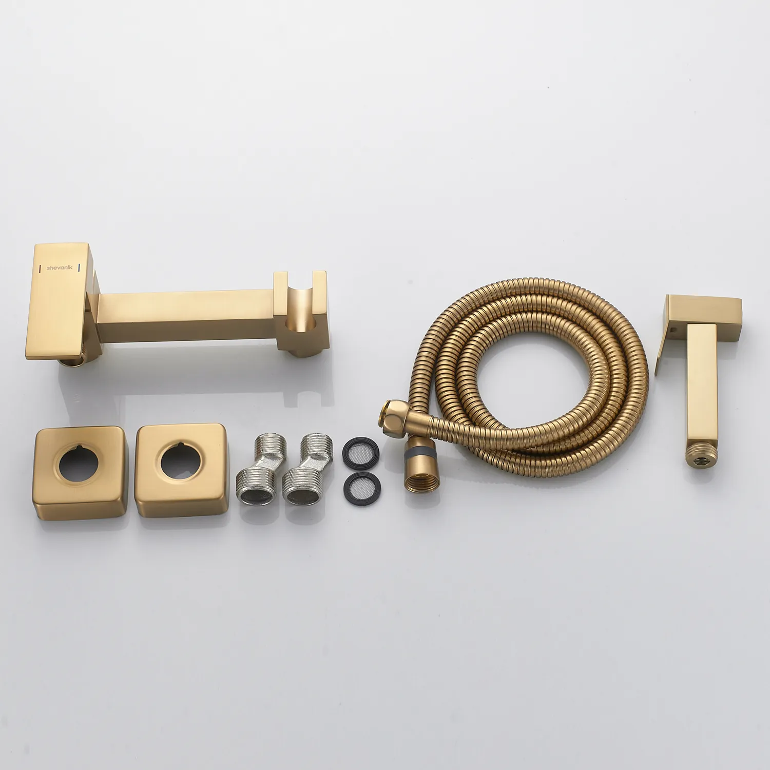 Гигиенический душ со смесителем Shevanik S137G, золотой сатин