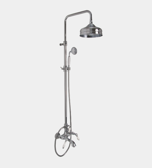 Душевая стойка Fima Carlo Frattini Herend, хром/белый (F5404/2CBCR)