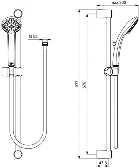 Набор для ванны 3 в 1 Ideal Standard Alpha BD004AA