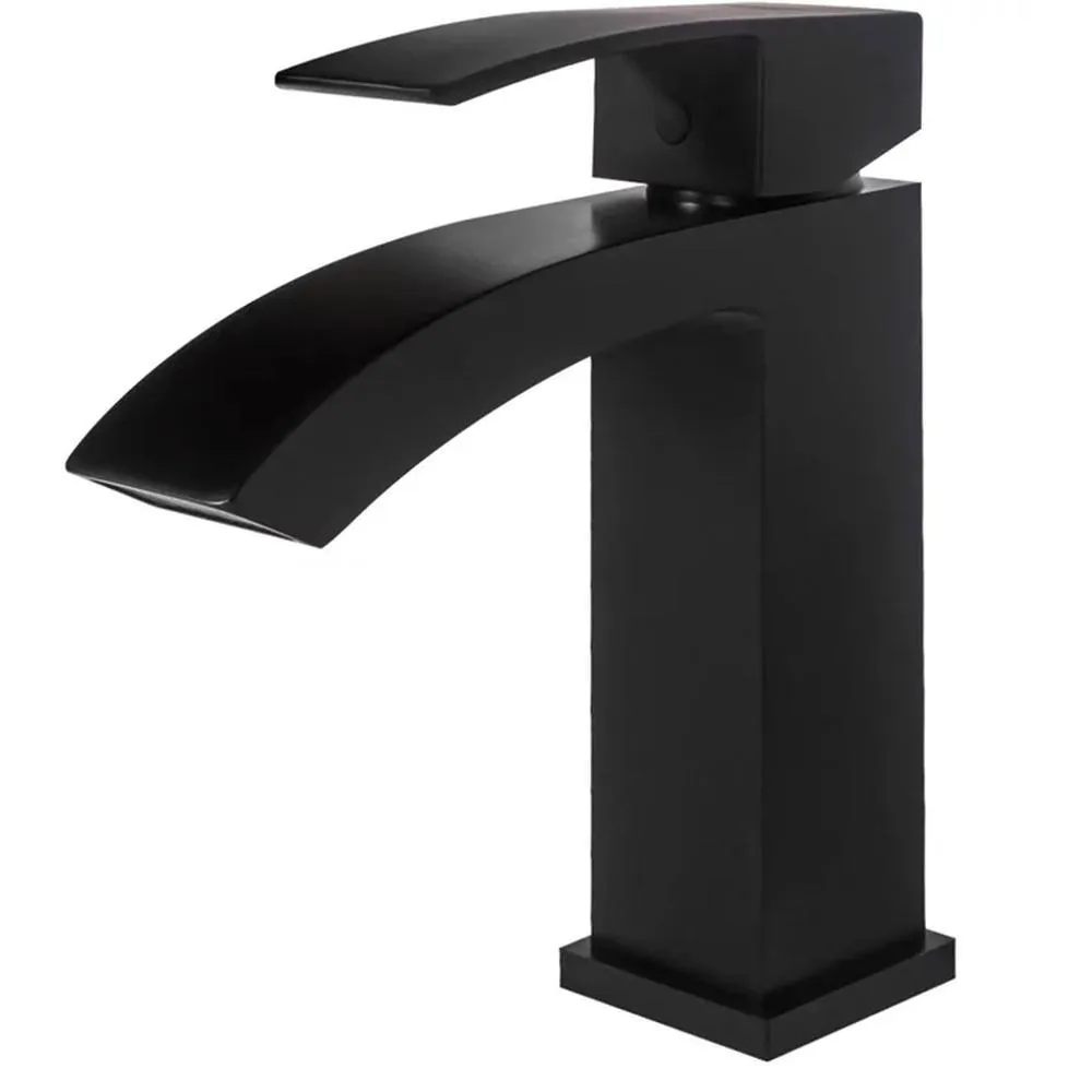 Смеситель для раковины Hansberge H1077BL, черный