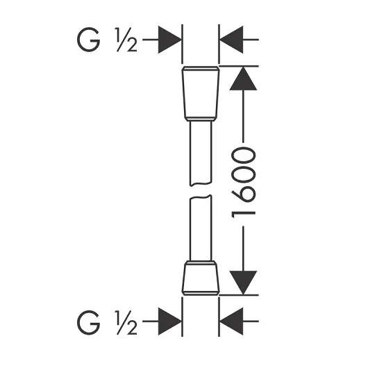 Шланг Hansgrohe Isiflex’B 160 см хром (28276000)