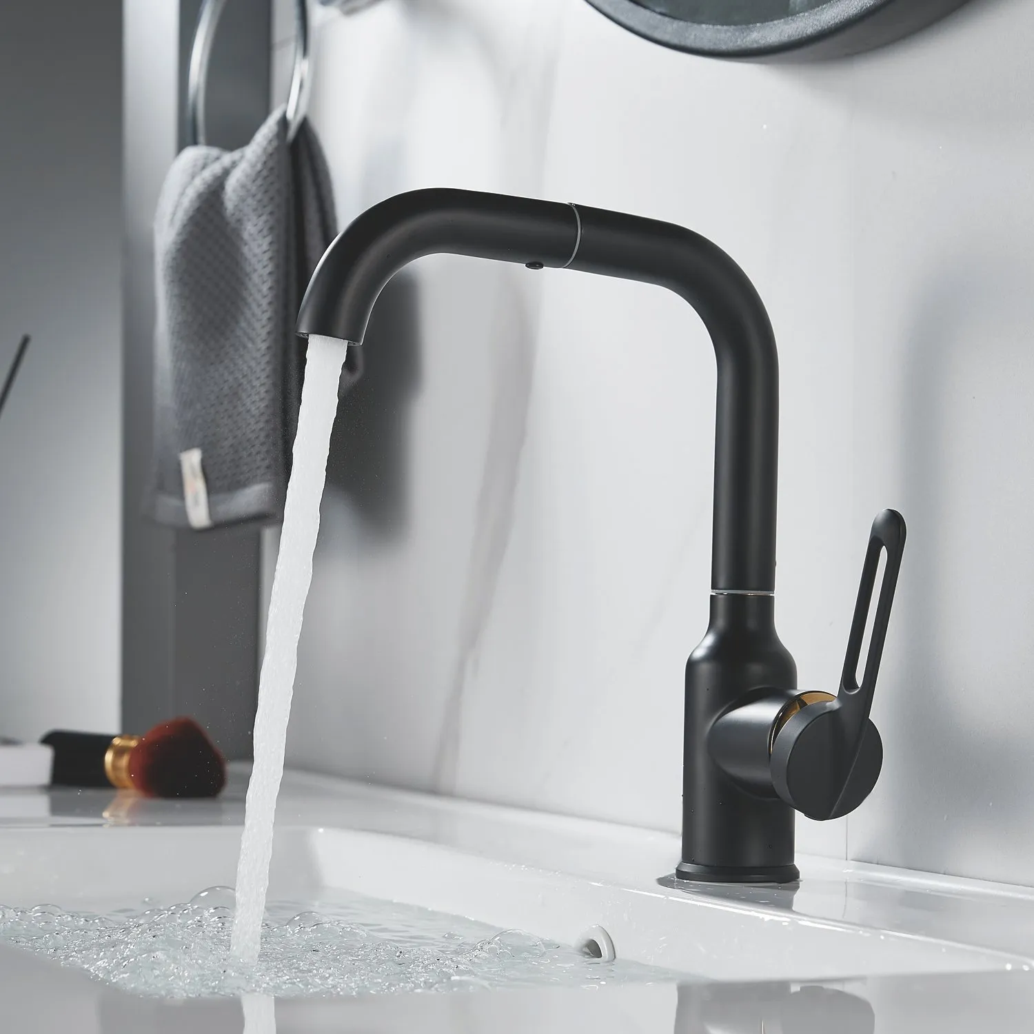 Смеситель для раковины Raffine F201H, черный