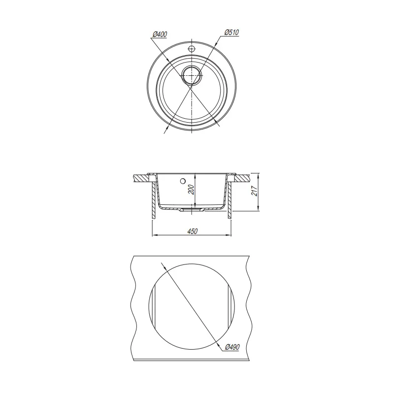 Кухонная мойка Dr. Gans ГАЛА 25.010.B0510.401, белый