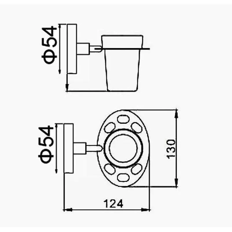 Стакан для ванной комнаты D-Lin D211100, хром