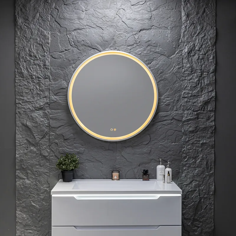 Зеркало Silver Mirrors Делуна/Deluna D800 2.2 (TX, алюм. профиль, цвет серебро, подогрев, сенсорный выключатель)