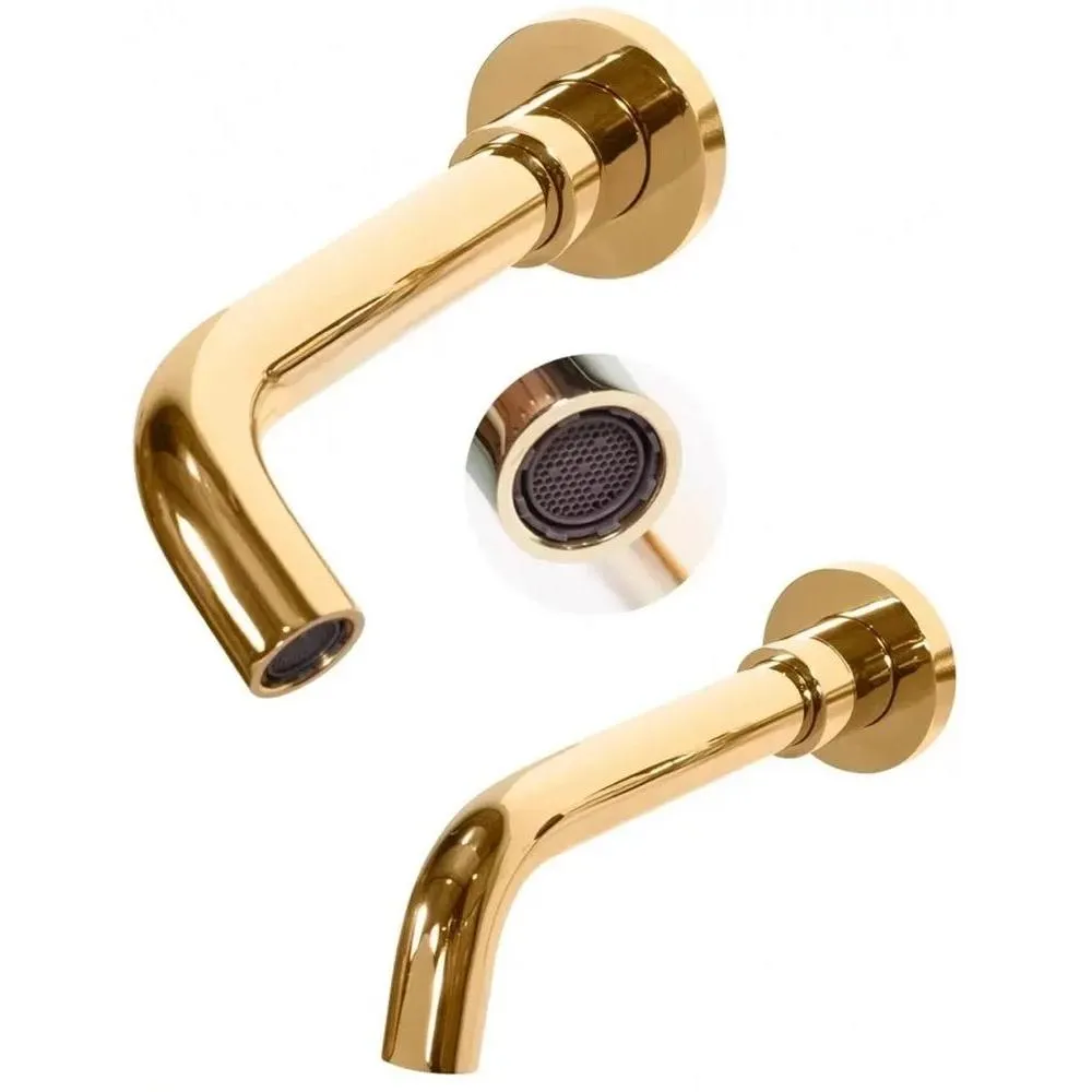 Смеситель для раковины встраиваемый Grocenberg GB511GO, золото