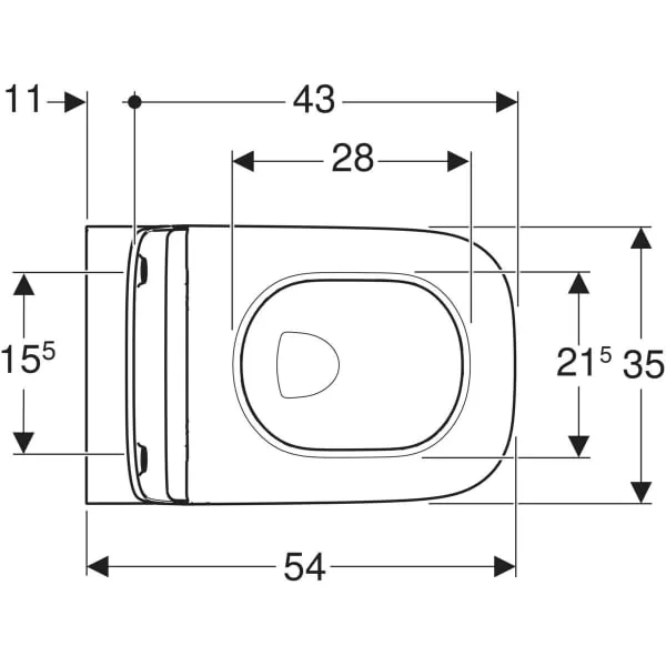 500.685.01.2 Smyle Square Унитаз подвесной безободковый Rimfree® в комплекте с сиденьем (сэндвич) с плавным закрыванием SoftClose и быстросъемный кре