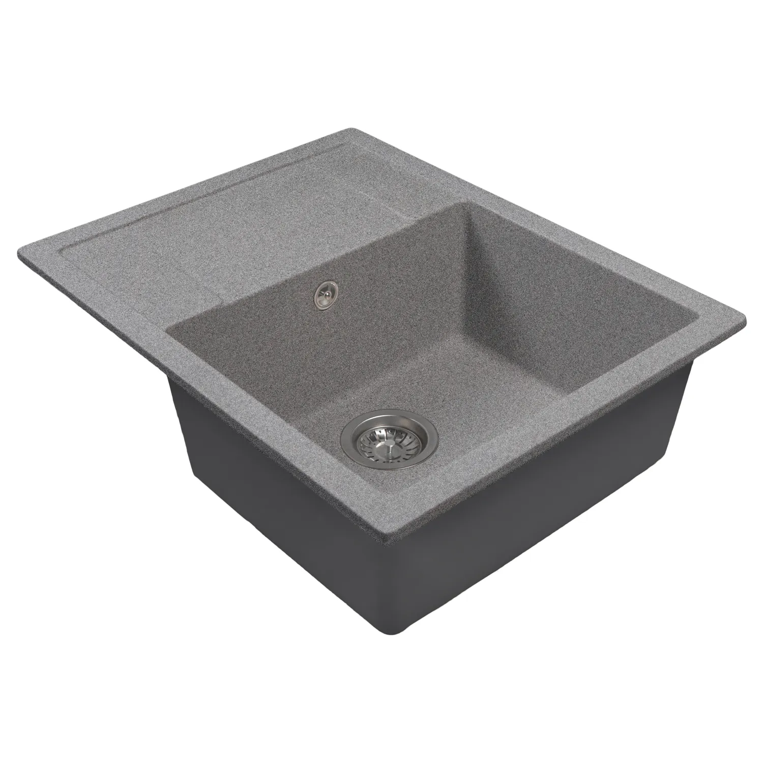 Мойка MIXLINE МЛ-ГМС115 (ML-GMS115) СТАНДАРТ с крылом, темно-серый (309), 645*505*190мм (558113)