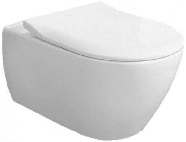 Унитаз подвесной Villeroy & Boch Subway 2.0 DirectFlush (5614R201) безободковый с микролифтом (с сиденьем)