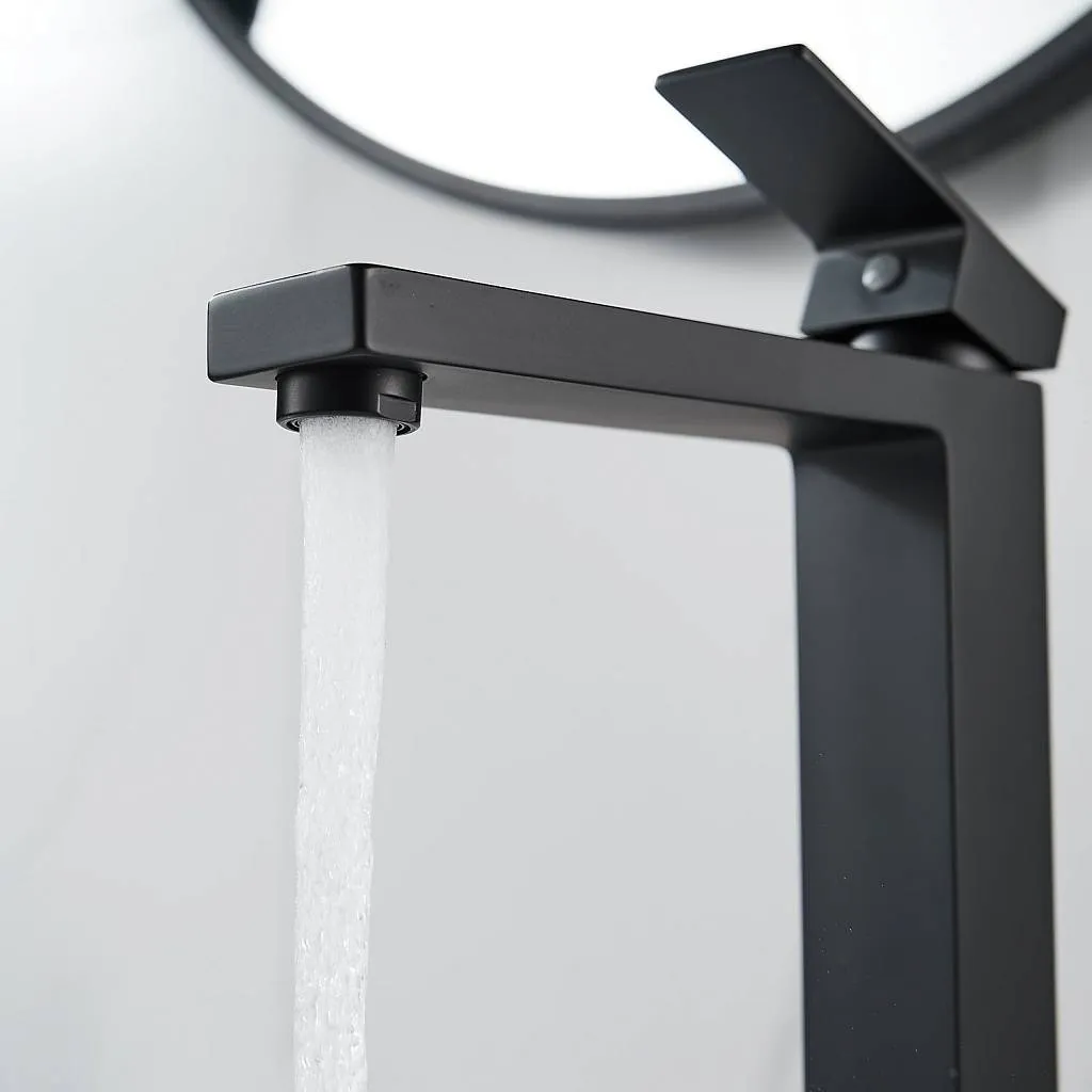 Смеситель для раковины высокий Maretti Umbria Black UMB32RF52, черный