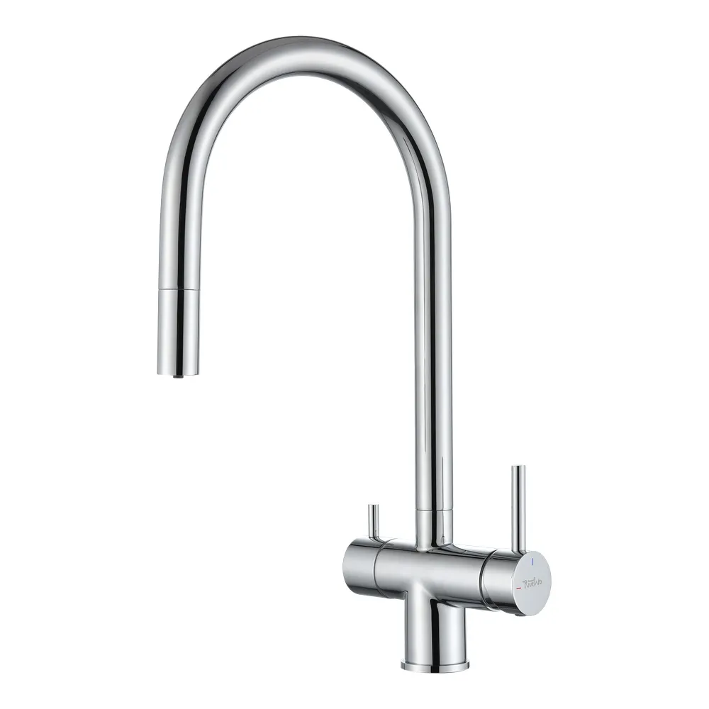 Смеситель для кухни с подключением фильтра Rivelato Trevi 2433505, хром
