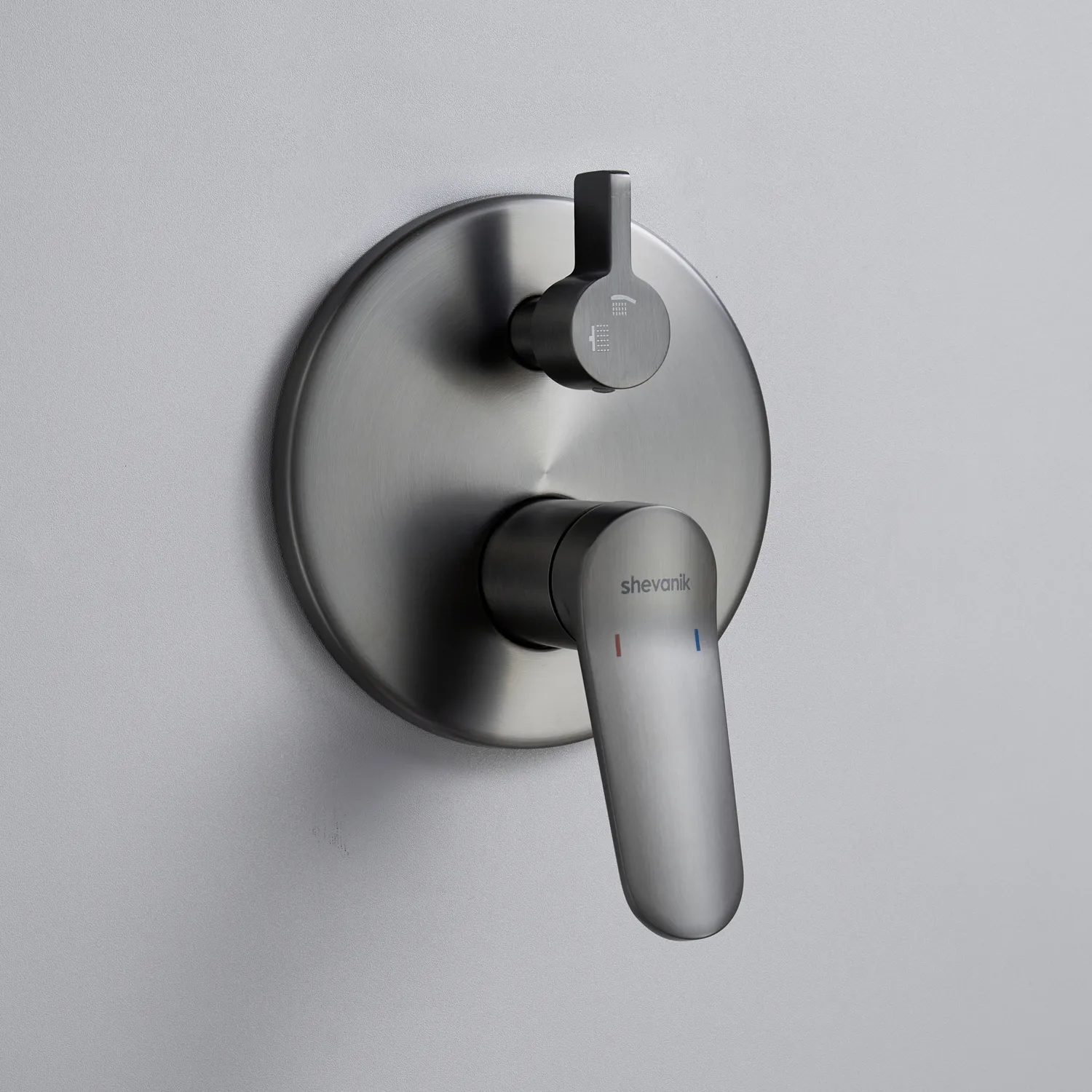 Душевая система встраиваемая Shevanik S4335T, оружейная сталь