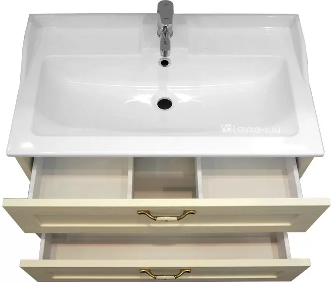 1A1870K0LBPR0 Набор Aquaton: 1A187001LBPR0 Тумба-умывальник Леон 65 Дуб бежевый/ 1A708731FB010 Раковина Фабиа 650