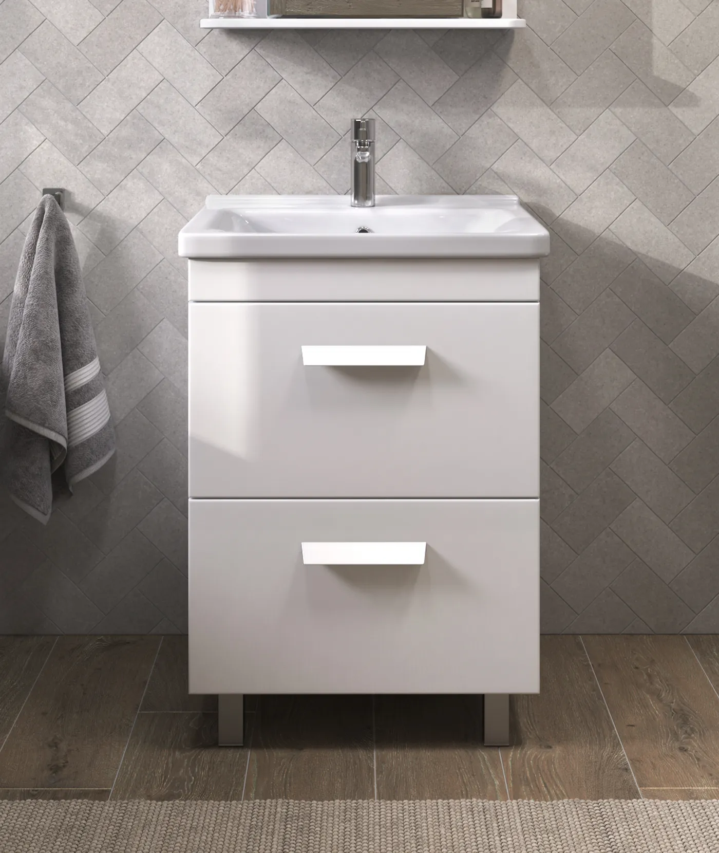 Тумба под раковину напольная VIGO Nova tn.NOV.MIR.70.2Y, 70 см