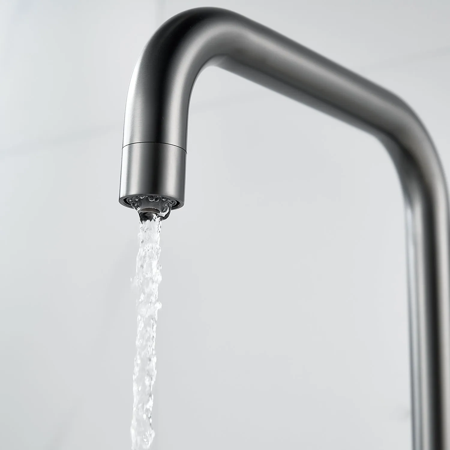 Смеситель для кухни с подключением фильтра воды Raffine F118T, оружейная сталь