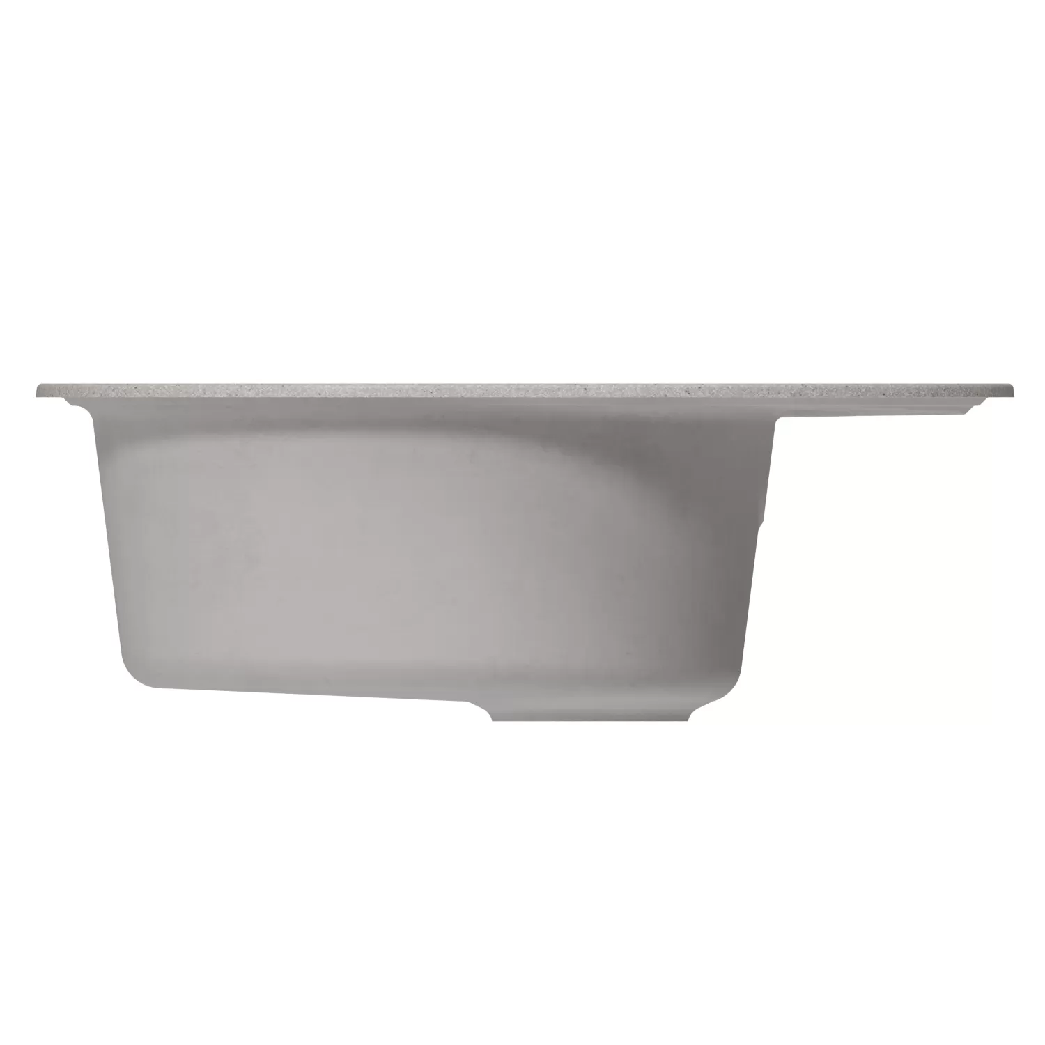 Мойка MIXLINE ML-GM17 овальная с крылом  серая (310) 580*470*180мм NEW (551940)