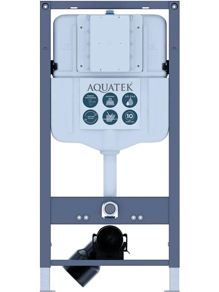 SET AQUATEK ГЕЛИОС PNN-03 4в1 (рама INSP-0000002 +крепёж KKI-0000002+ клавиша PNN-0000003 + унитаз AQ1993T-00 ГЕЛИОС с тонким сиденьем soft-close)