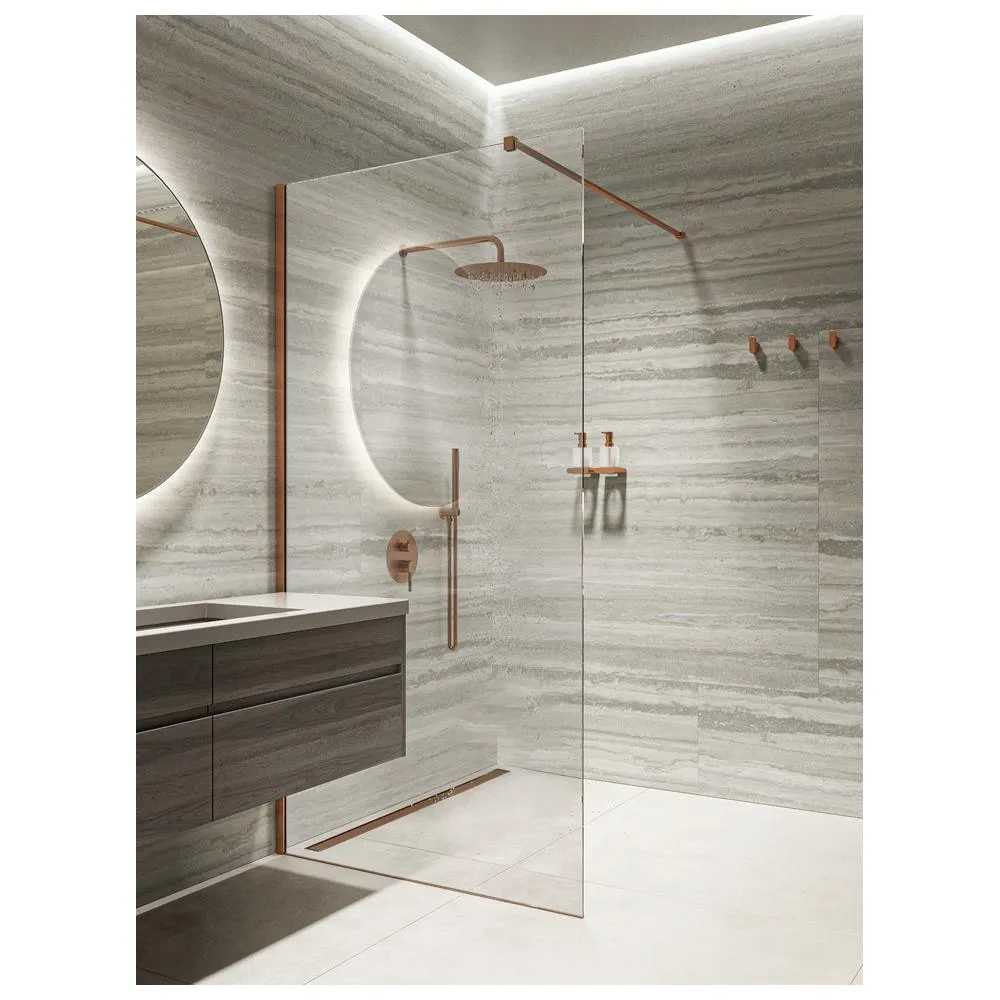 Душевая перегородка Knotlor WI100CG0RB 100х200, бронза