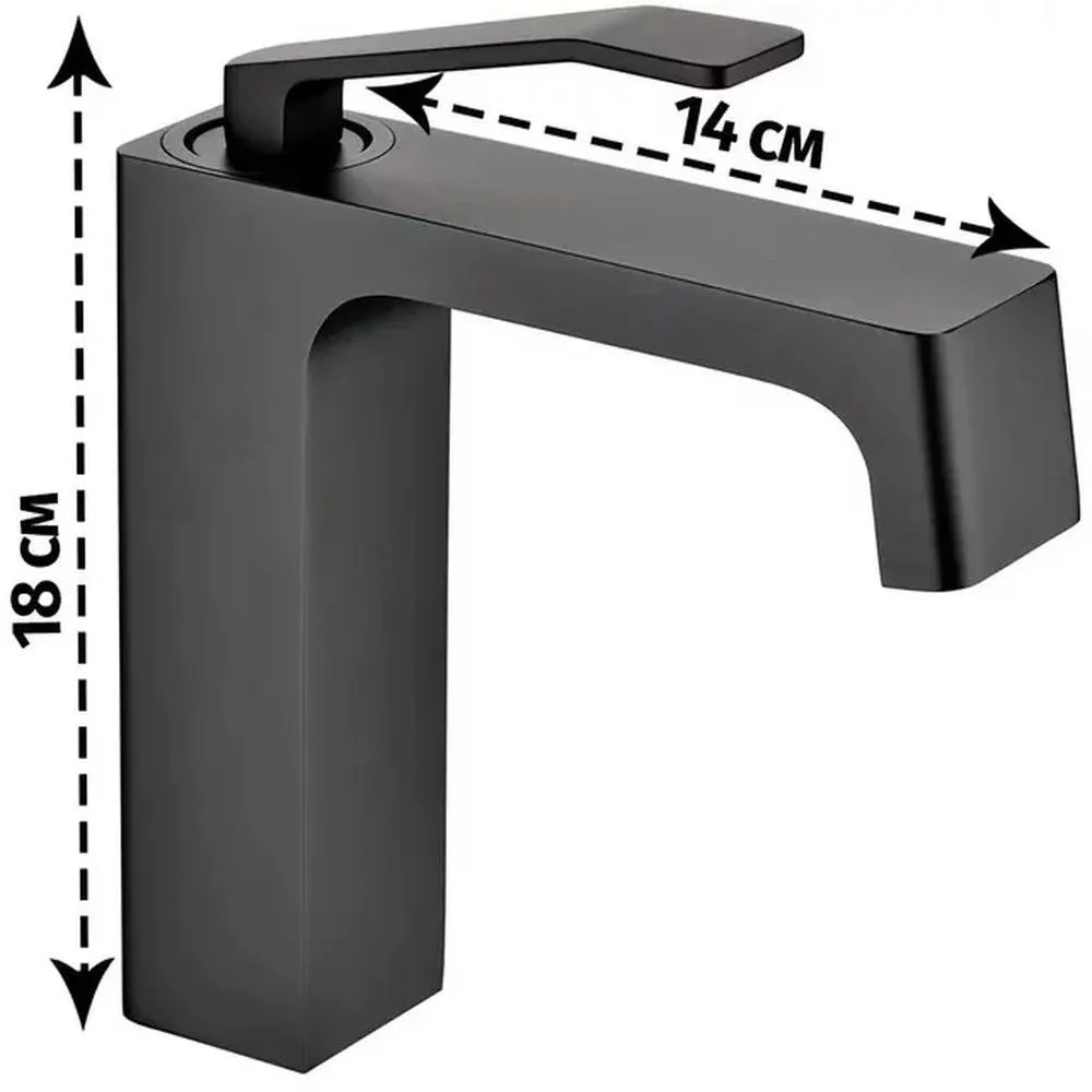 Смеситель для раковины Grocenberg GB2090BL, черный