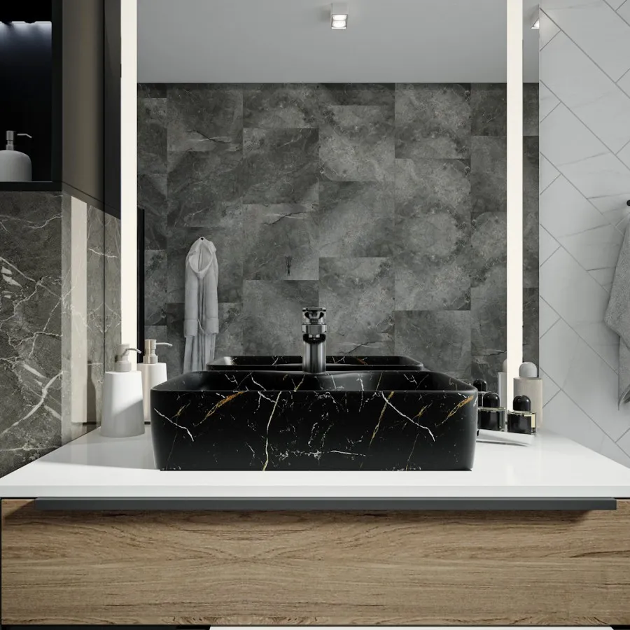 Раковина чаша Maretti UM13NS96-560MR, черный мрамор