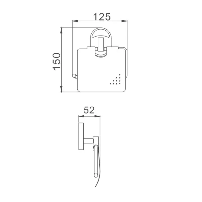 Держатель для туалетной бумаги D-Lin D240700, хром