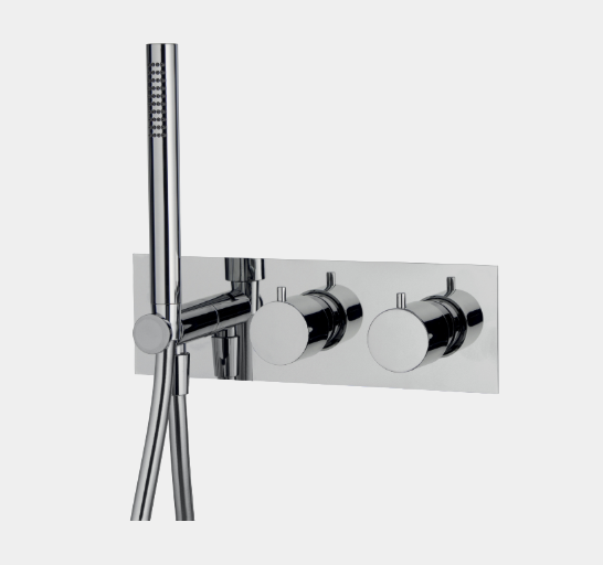 Смеситель для душа Fima Carlo Frattini Fimatherm, на 2 потребителя, белый матовый (F3049WX3BS)